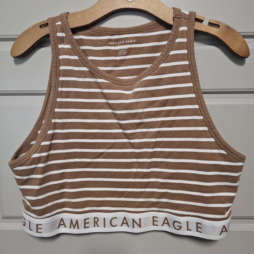 American Eagle Outfitters High-Neck Logo Tank Top
